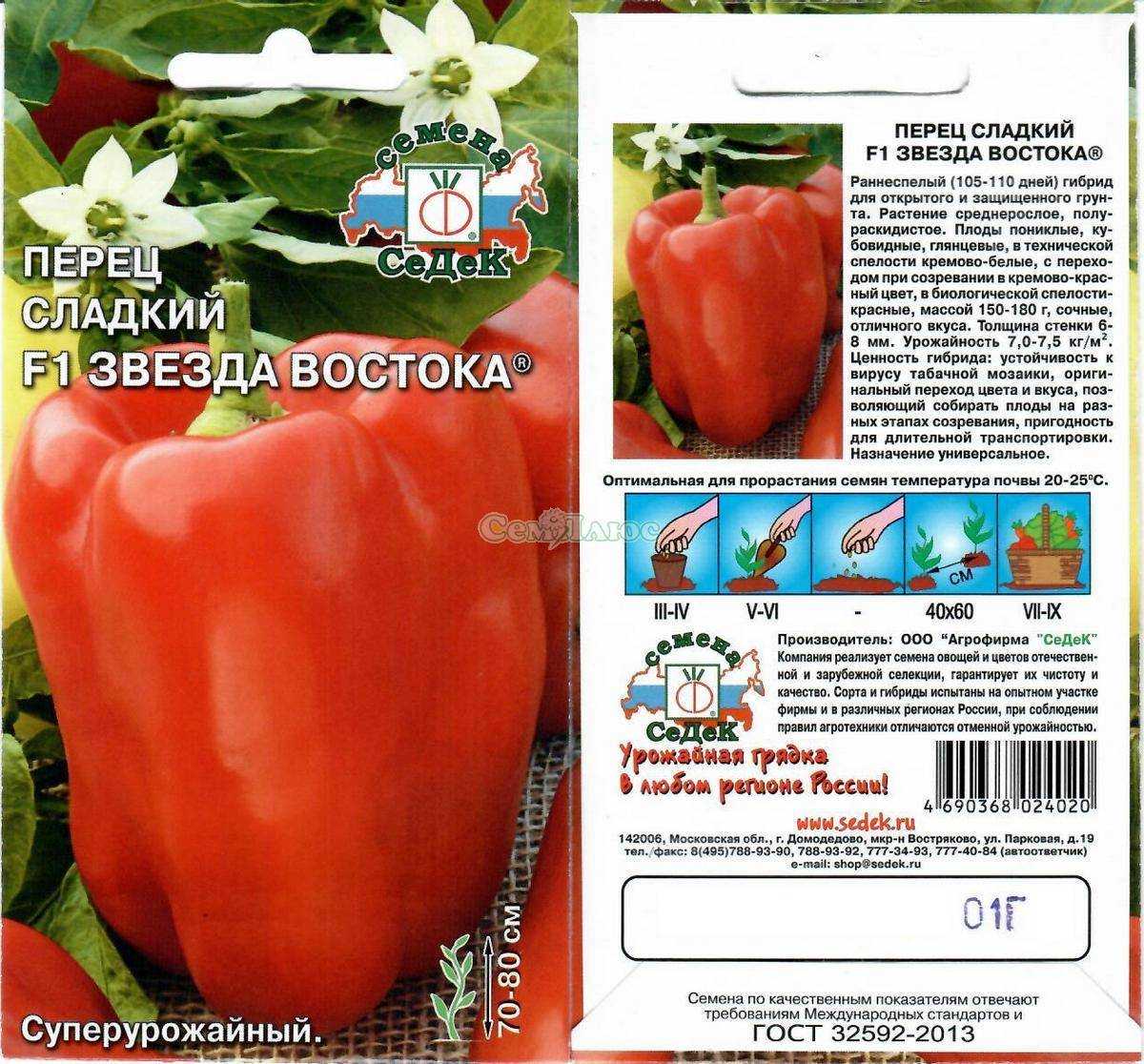 Перец звезда востока: описание сорта, характеристика, фото, отзывы