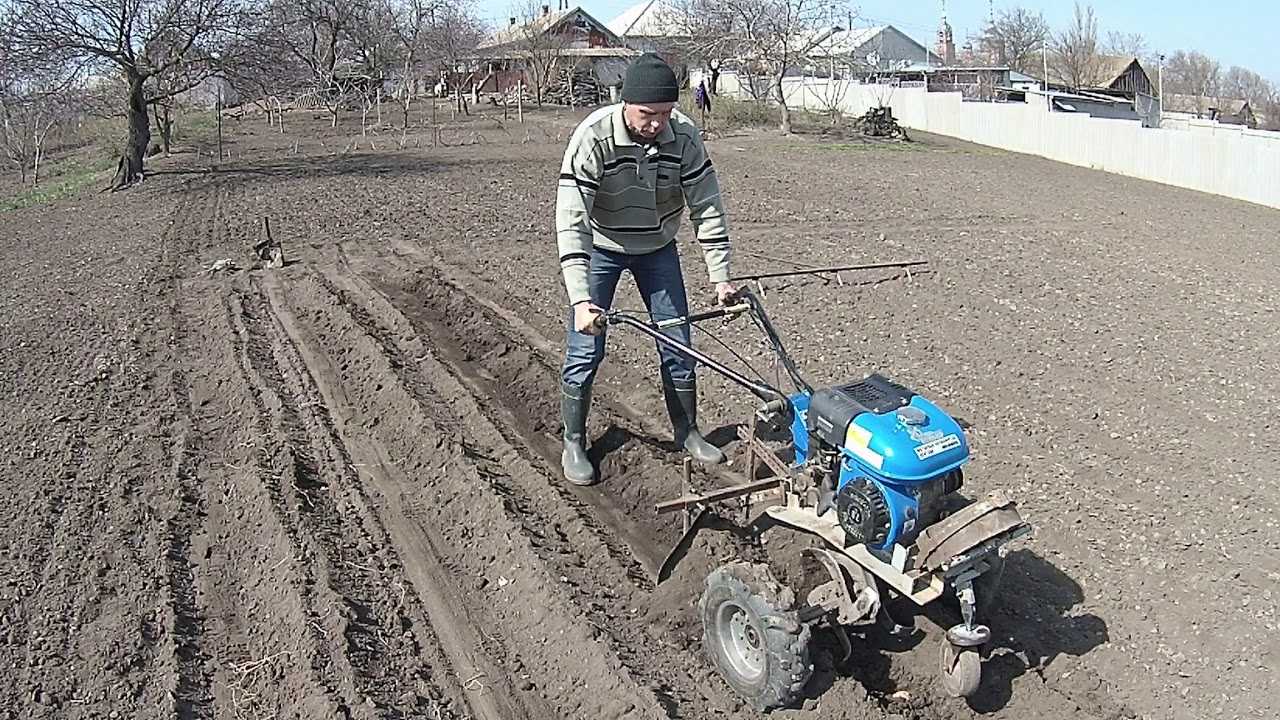 Посадка картофеля мотоблоком