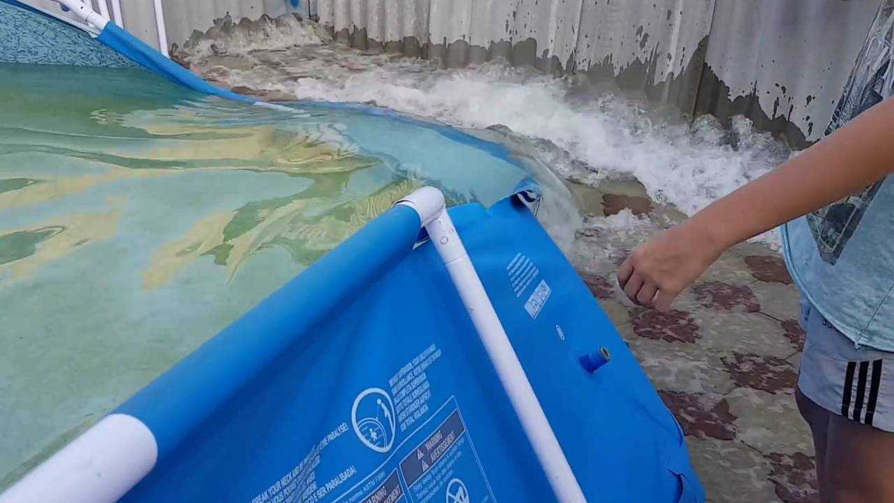 Как слить воду из каркасного бассейна? как полностью слить остатки без насоса? как быстро и правильно со дна спустить воду?