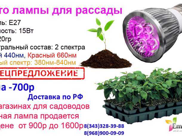 Подсветка для рассады